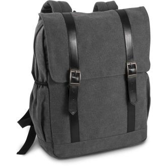   KI0143 vászon hátizsák belső 13 colos laptop rekesszel Kimood, Washed Dark Grey-U