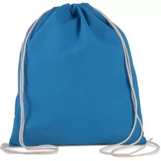   KI0147 kisméretű tornazsák-hátizsák organikus pamutból Kimood, Tropical Blue-U