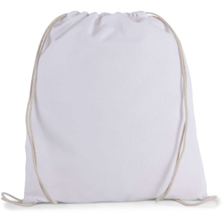 KI0147 kisméretű tornazsák-hátizsák organikus pamutból Kimood, White-U
