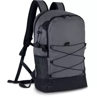   KI0152 több funkciós hátizsák két rekesszel és zsebekkel Kimood, Full Grey/Black-U