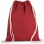 KI0154 zsinóros pamut tornazsák-hátizsák Kimood, Cherry Red-U