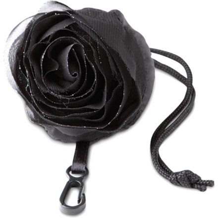 KI0202 bevásárlótáska rózsa alakú tokban Kimood, Black-U