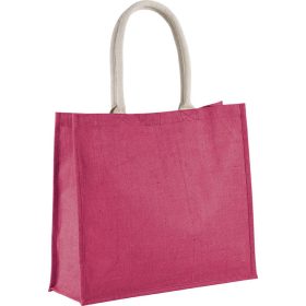   KI0219 juta strandtáska vagy bevásárlótáska, pamut fülekkel Kimood, Fuchsia-U