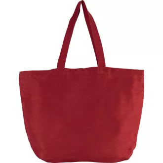   KI0231 nagy juta táska hosszú füllel és pamut béléssel Kimood, Washed Crimson Red-U