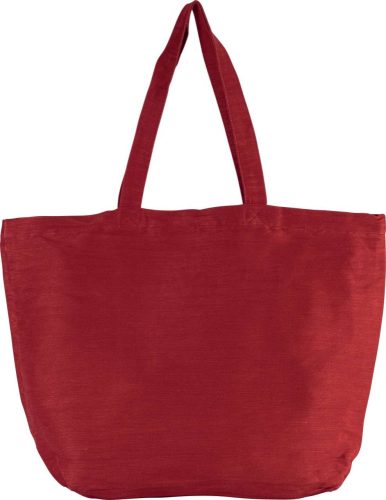 KI0231 nagy juta táska hosszú füllel és pamut béléssel Kimood, Washed Crimson Red-U