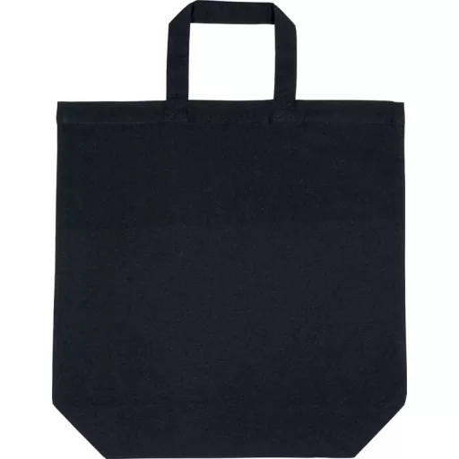 KI0247 rövid fülü pamut bevásárlótáska Kimood, Black-U