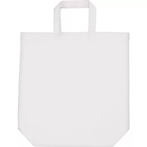 KI0247 rövid fülü pamut bevásárlótáska Kimood, White-U