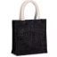 KI0272 kisméretű jutavászon bevásárlótáska Kimood, Black/Silver-U