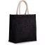 KI0274 juta táska pamut fülekkel Kimood, Black/Silver-U