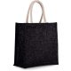 KI0274 juta táska pamut fülekkel Kimood, Black/Silver-U
