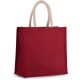KI0274 juta táska pamut fülekkel Kimood, Cherry Red/Gold-U