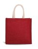 KI0274 juta táska pamut fülekkel Kimood, Cherry Red/Gold-U