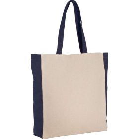   KI0275 kétszínű vászon bevásárlótáska Kimood, Natural/Navy-U