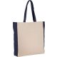 KI0275 kétszínű vászon bevásárlótáska Kimood, Natural/Navy-U