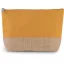KI0276 nagy cipzáras piperetasak pamut és juta anyagból Kimood, Cumin Yellow/Natural-U