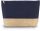 KI0276 nagy cipzáras piperetasak pamut és juta anyagból Kimood, Navy/Natural White-U