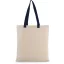 KI0277 pamut bevásárlótáska eltérő színű hosszú fülekkel Kimood, Natural/Navy-U