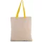 KI0277 pamut bevásárlótáska eltérő színű hosszú fülekkel Kimood, Natural/Yellow-U