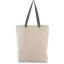 KI0278 klasszikus pamut bevásárlótáska szélesített aljjal Kimood, Natural/Dusty Light Green-U