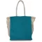 KI0281 hálós betétes juta bevásárlótáska Kimood, Turquoise/Natural-U