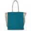 KI0281 hálós betétes juta bevásárlótáska Kimood, Turquoise/Natural-U