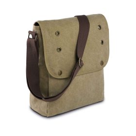   KI0302 retro pamut válltáska álltható pánttal Kimood, Vintage Khaki-U