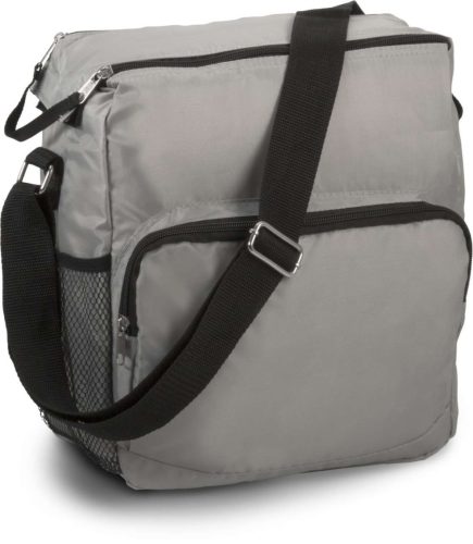 KI0318 vállpántos hűtőtásks nagy cipzáras első zsebbel Kimood, Light Grey-U