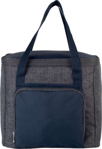 KI0347 hűtőtáska nagy első zsebbel és kontrasztos fülekkel Kimood, Dark Grey Heather/Navy-U