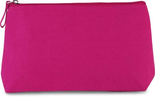 KI0727 laminált pamutvászonból készült cipzáras piperetáska Kimood, Fuchsia-U