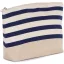 KI0752 cipzáras juta piperetáska csíkokkal Kimood, Natural/Navy-U