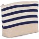 KI0752 cipzáras juta piperetáska csíkokkal Kimood, Natural/Navy-U