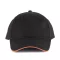 KP011 hat paneles Baseball sapka K-UP, Black/Orange-U