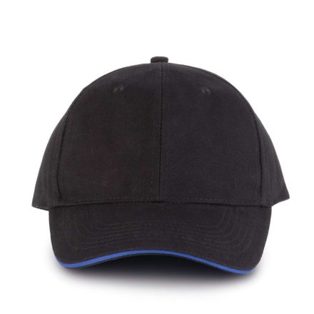 KP011 hat paneles Baseball sapka K-UP, Black/Royal Blue-U