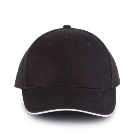KP011 hat paneles Baseball sapka K-UP, Black/White-U