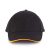 KP011 hat paneles Baseball sapka K-UP, Black/Yellow/Red-U
