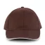 KP011 hat paneles Baseball sapka K-UP, Chocolate/Beige-U