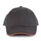KP011 hat paneles Baseball sapka K-UP, Dark Grey/Orange-U