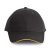 KP011 hat paneles Baseball sapka K-UP, Dark Grey/Yellow-U