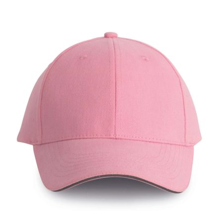 KP011 hat paneles Baseball sapka K-UP, Dark Pink/Slate Grey-U