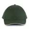 KP011 hat paneles Baseball sapka K-UP, Forest Green/Beige-U