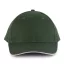 KP011 hat paneles Baseball sapka K-UP, Forest Green/Beige-U