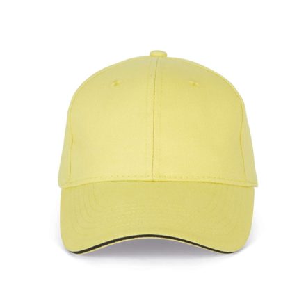 KP011 hat paneles Baseball sapka K-UP, Lemon Yellow/Dark Grey-U