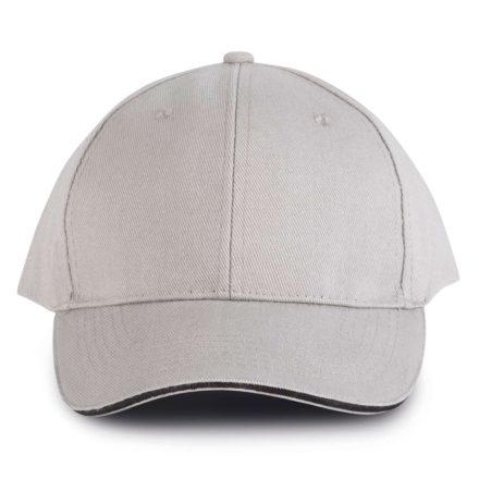 KP011 hat paneles Baseball sapka K-UP, Light Grey/Dark Grey-U