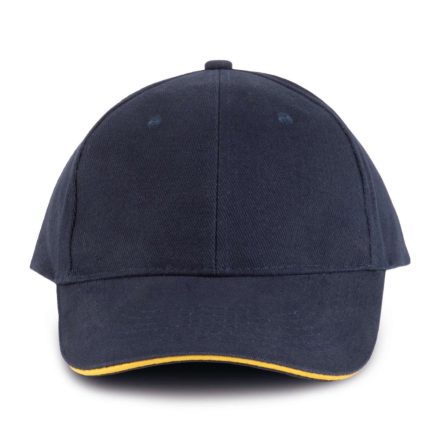 KP011 hat paneles Baseball sapka K-UP, Navy/Yellow-U