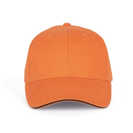 KP011 hat paneles Baseball sapka K-UP, Orange Zest/Dark Grey-U