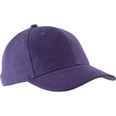 KP011 hat paneles Baseball sapka K-UP, Purple/Dark Grey-U