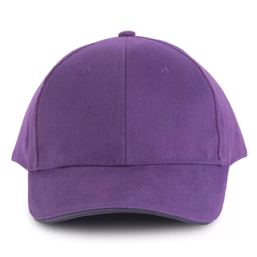 KP011 hat paneles Baseball sapka K-UP, Purple/Dark Grey-U