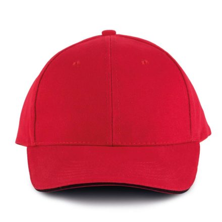 KP011 hat paneles Baseball sapka K-UP, Red/Black-U