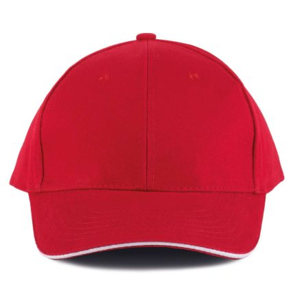 KP011 hat paneles Baseball sapka K-UP, Red/White-U