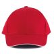KP011 hat paneles Baseball sapka K-UP, Red/White-U